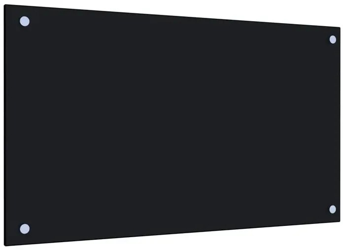 Czarny szklany panel ścienny do kuchni B5-L12