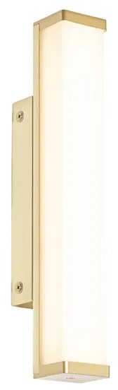 Lampa ścienna do łazienki mosiądz 32 cm z LED IP44 - Cascada Nowoczesny Oswietlenie wewnetrzne