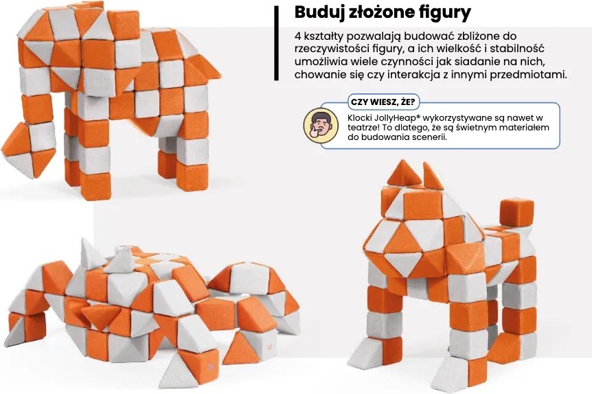 Zestaw klocków magnetycznych JollyHeap Creative - 100 elementów