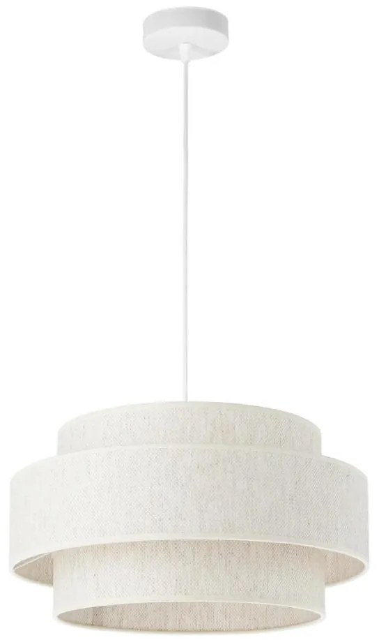 Lampa wisząca BOHO na lince 1xE27/60W/230V śr. 40 cm biała