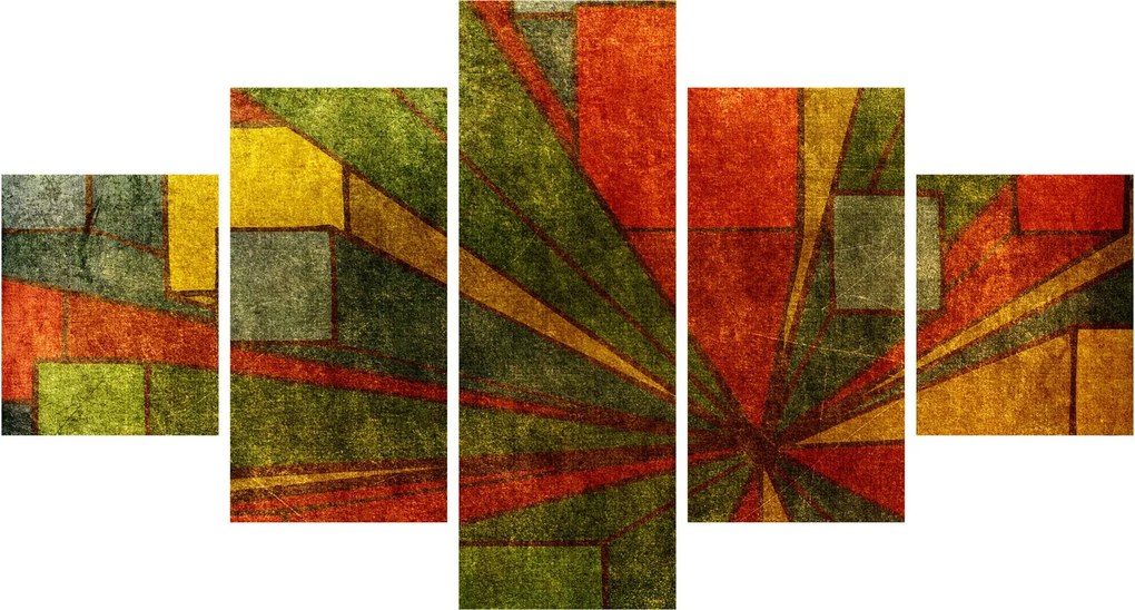 Obraz abstrakcji geometrycznej (125x70 cm)