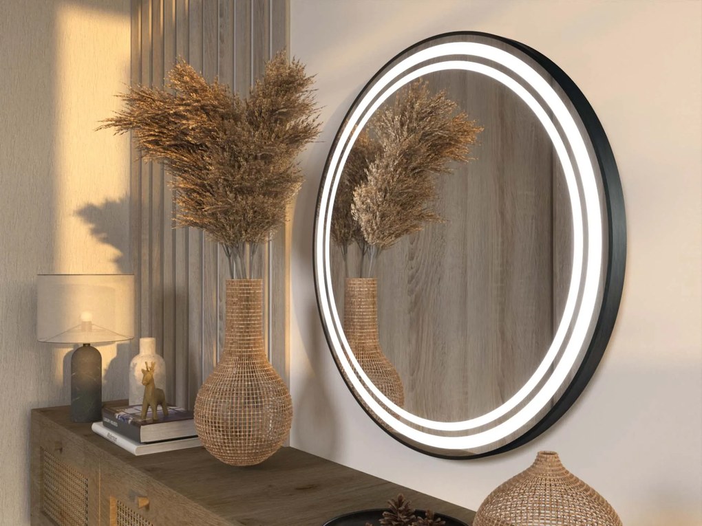 Lustro LED w ramie do łazienki C5