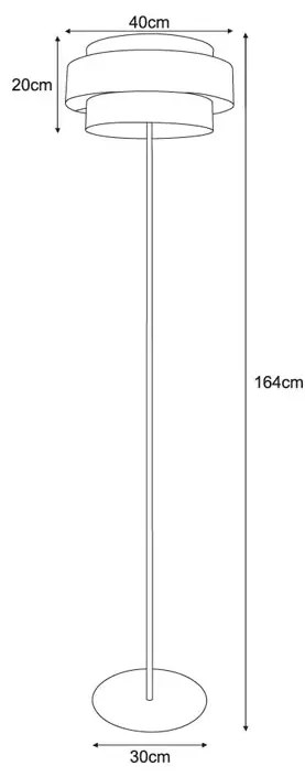 Beżowo-biała lampa stojąca abażurowa boho - 16X A523 K3-T58