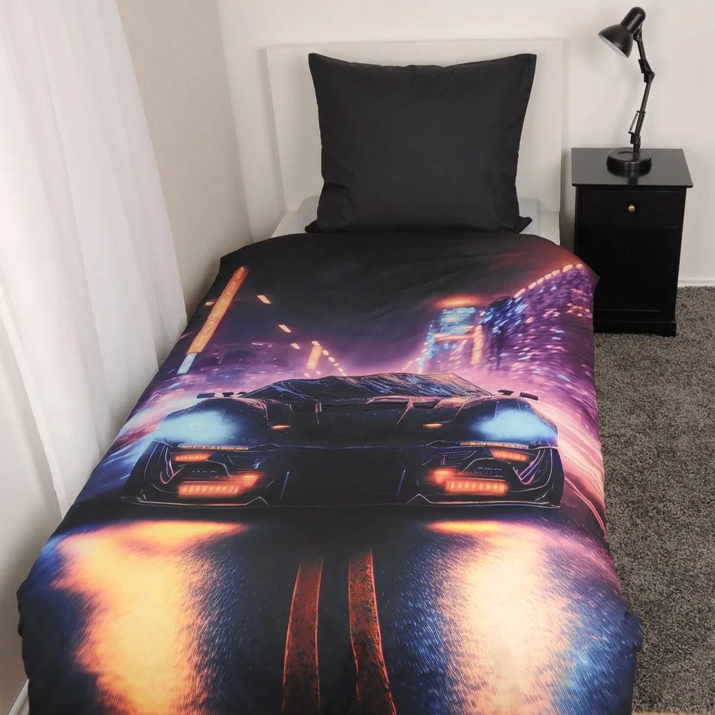 Herding Pościel Neon Car, 135 x 200 cm, 80 x 80 cm