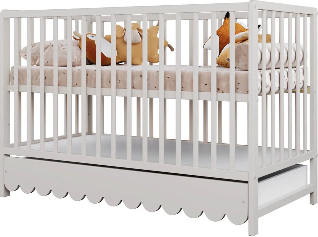 Łóżeczko Senso 120/60 z szufladą taupe kaszmir