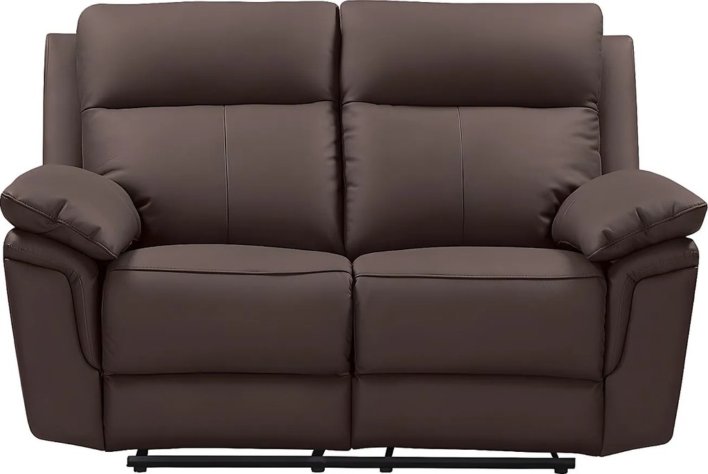 Kanapa 2-osobowa z funkcją relax ze skóry bawolej PAKITA -brązowa