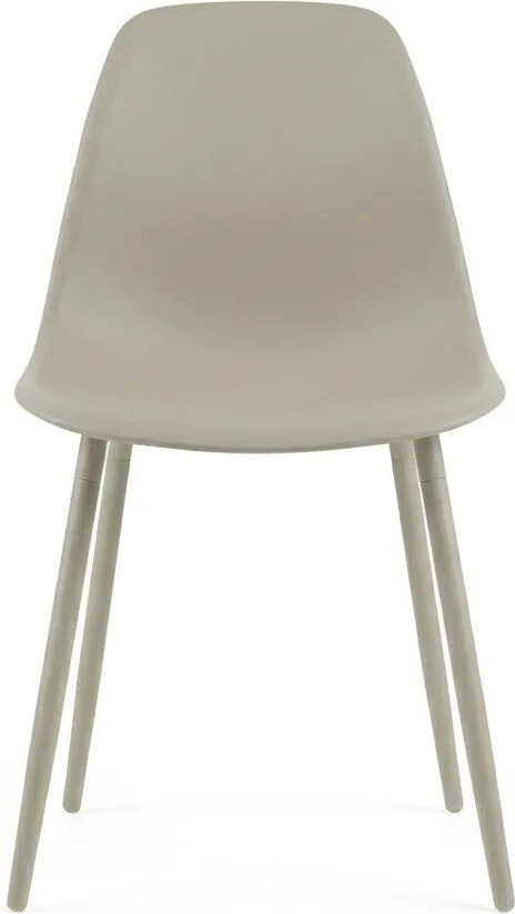 Krzesło do kuchni OSAKA plastikowe, szarobrązowe