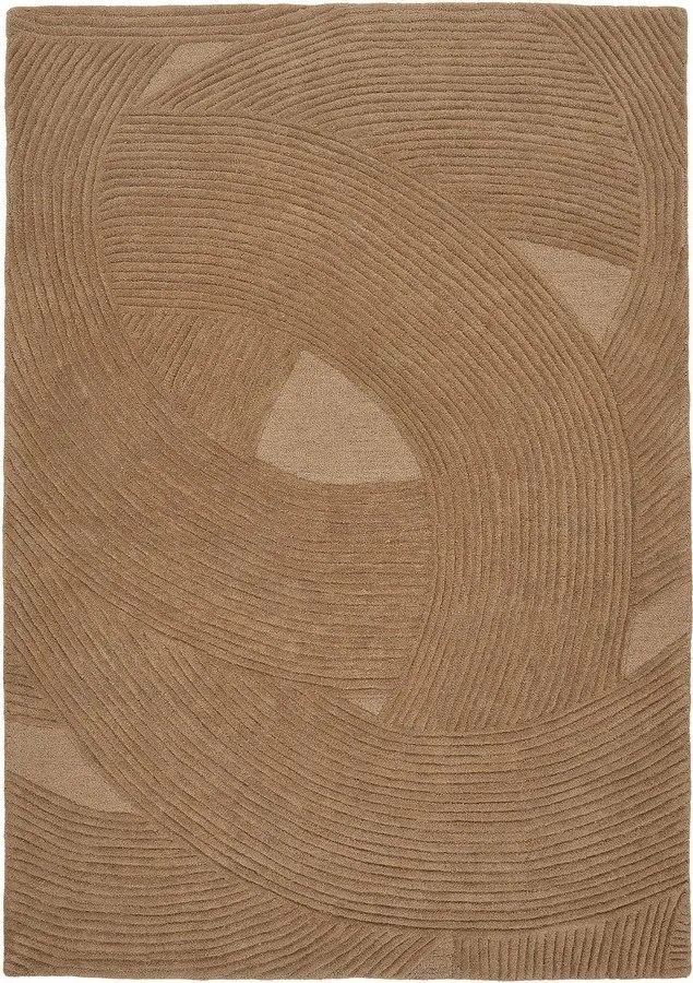 Wełniany dywan tkany ręcznie w ciemnym naturalnym kolorze 200x300 cm Pune – House Nordic