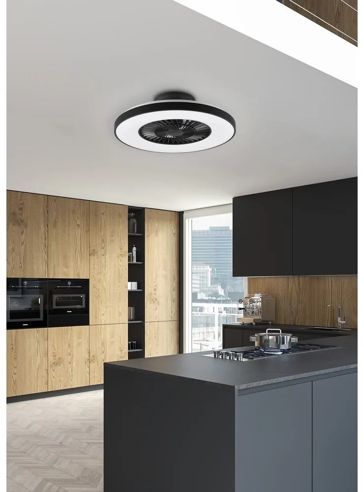 Lampa sufitowa LED w kolorze matowej czerni Halmstad – Reality