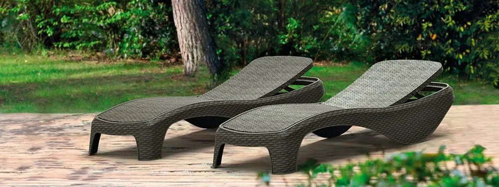 Leżak ogrodowy ATLANTIC - brązowe