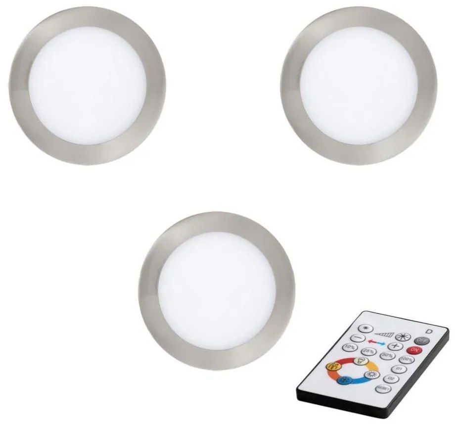 Eglo 78736 - SET 3x LED Ściemniana lampa wpuszczana TINUS LED/11W/230V + pilot