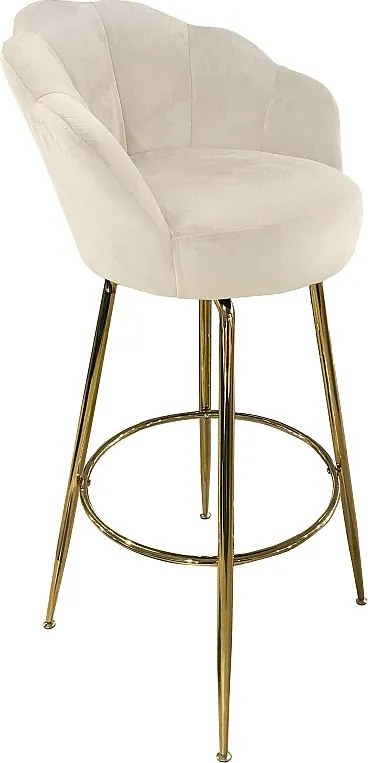 Krzesło barowe Vienna kremowe cm 55x53x110