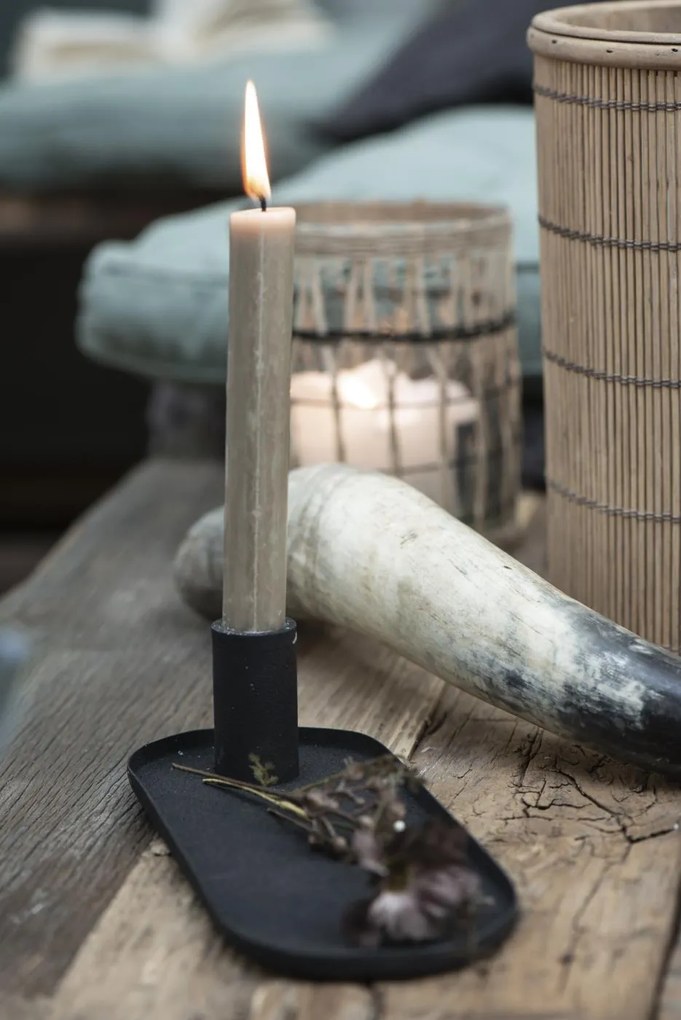 IB Laursen Czarny metalowy świecznik CANDLE HOLDER