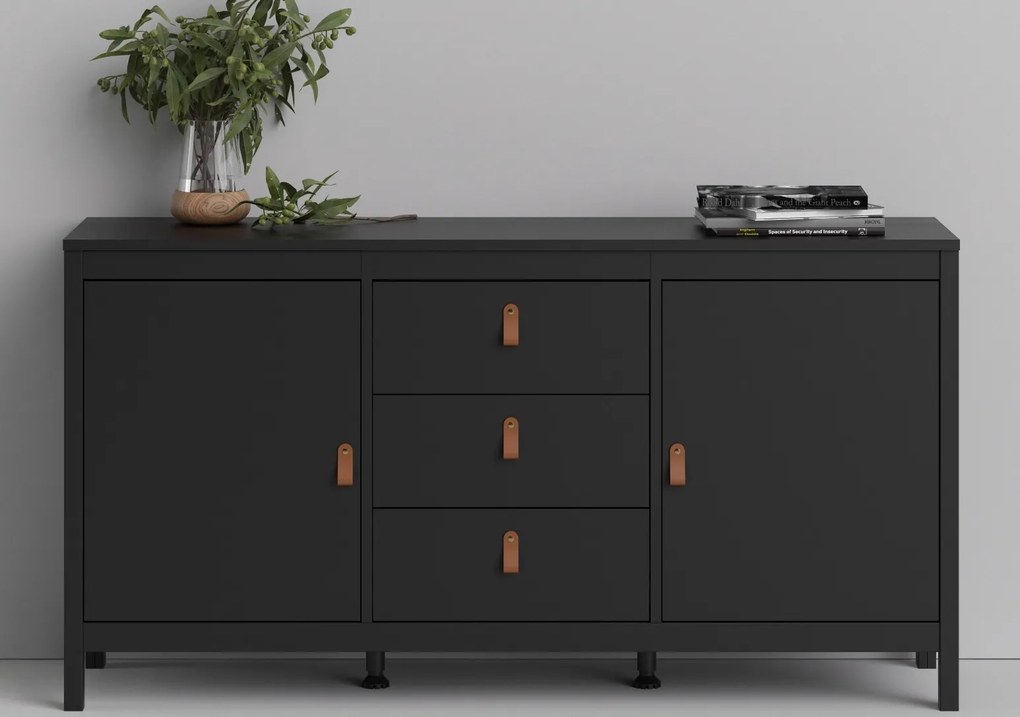 Komoda pokojowa w kolorze czarnym Madrid 3+2