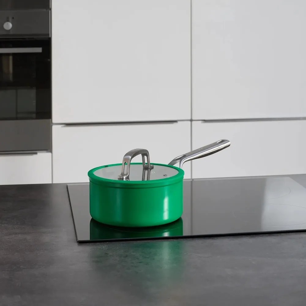 Garnek aluminiowy z pokrywką/z nieprzywierającą powierzchnią odpowiedni na indukcję 2,4 l Meda 3.0 – FABINI