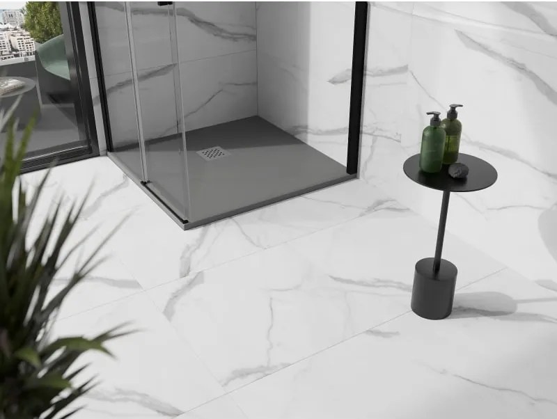 Mexen Stone+ brodzik kompozytowy kwadratowy 70 x 70 cm, szary-beton - 44617070