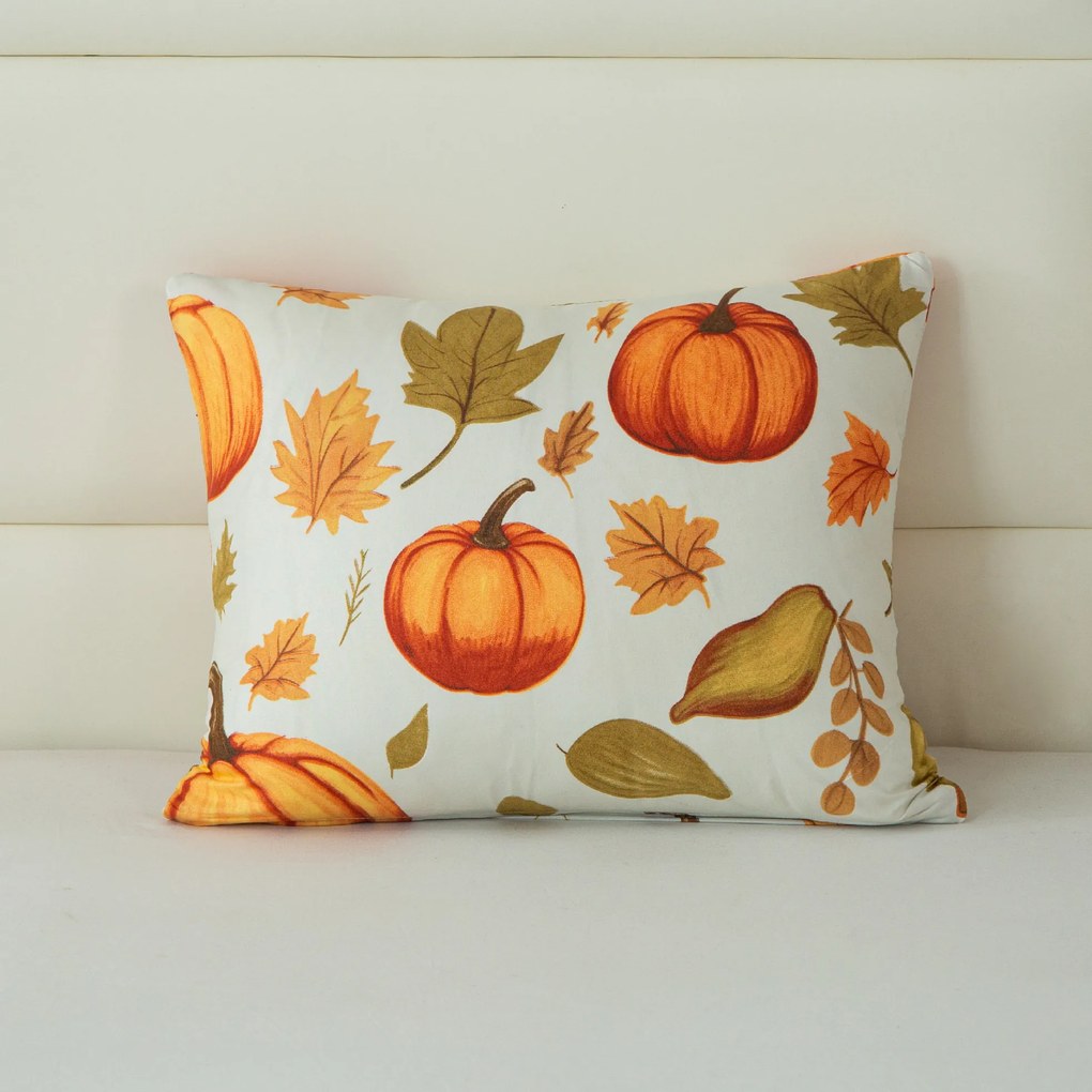 Poszewka na poduszkę z mikrofibry AUTUMN PUMPKINS 40x50 cm, kolorowa