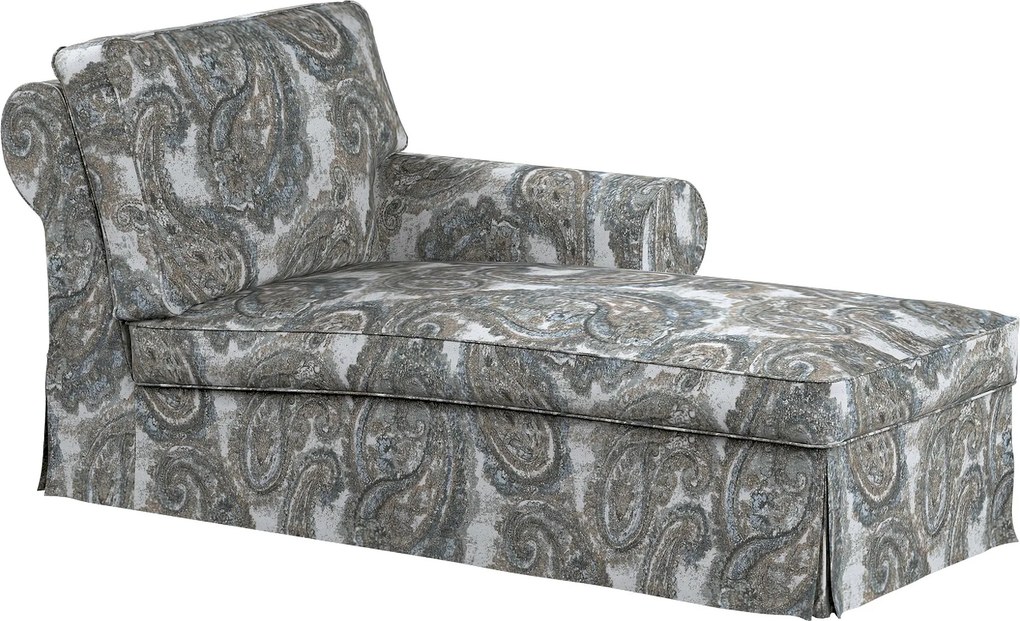 Pokrowiec na szezlong Ektorp prawy kolor wielokolorowy tkanina strukturalna, wzorzysta