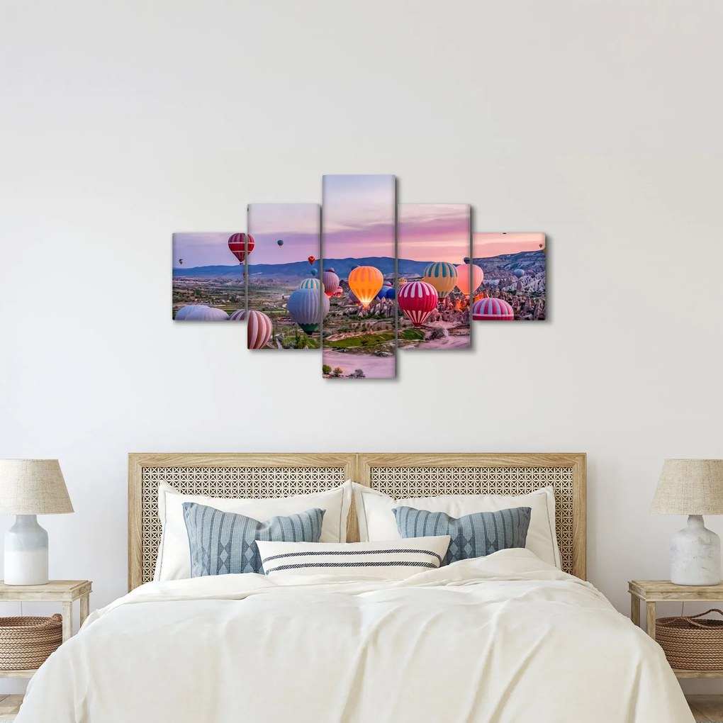 Obraz - Balony na ogrzane powietrze (125x70 cm)