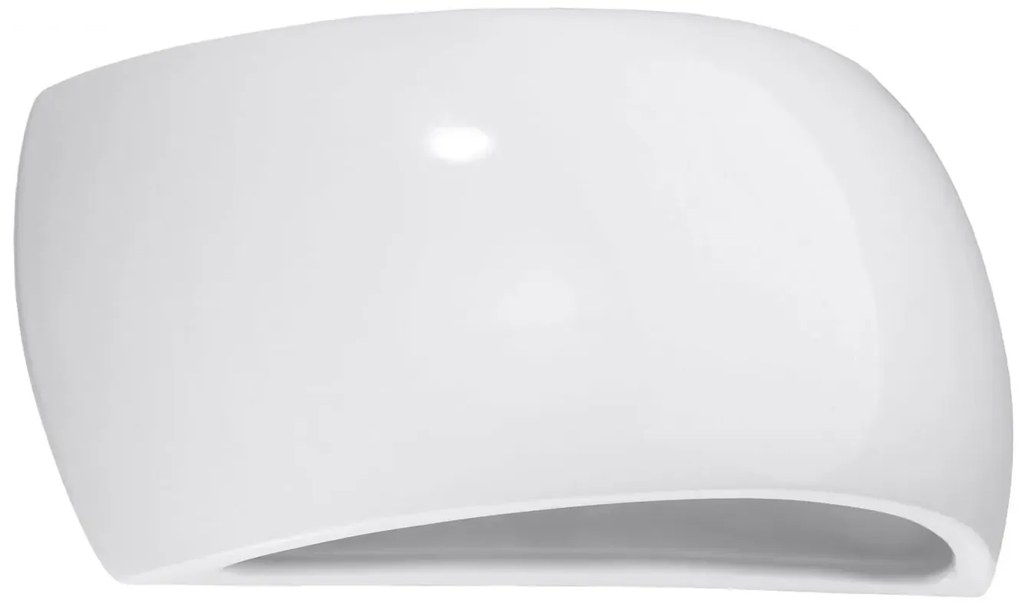 Biały minimalistyczny kinkiet w połysku L8-E09