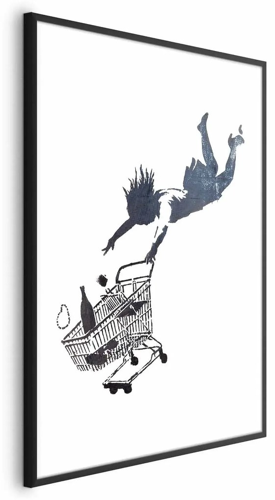 Plakat Szał zakupów 29,7x42 cm z ramą czarną bez marginesu ARTGEIST B