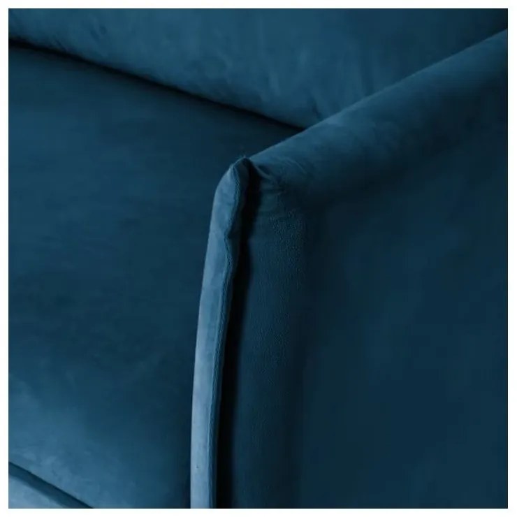 Ciemnoniebieska aksamitna sofa 203 cm Juli – Ropez