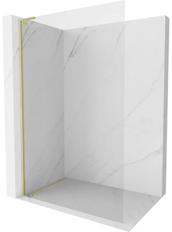 Mexen Kioto-X L ścianka prysznicowa Walk-in 90 x 200 cm, transparent 10 mm, złota szczotkowana - 800-090-107-55-00-X