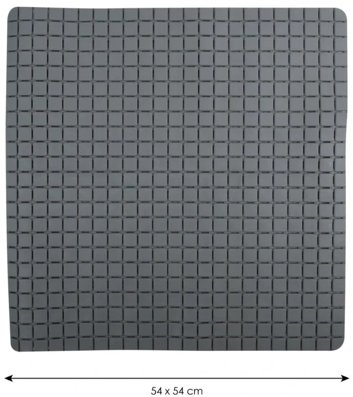 Spirella Antypoślizgowa mata prysznicowa QUADROPremium, szara, 54 x 54 cm