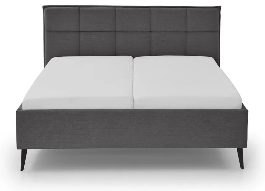 Antracytowe łóżko dwuosobowe 200x200 cm Paulo – Meise Möbel