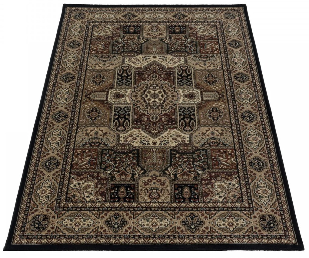 Dywan klasyczny Kashmir beżowo-czarny 160 cm x 230 cm