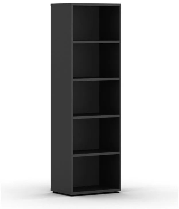 Biblioteka INTEGRO, niska, 1920 x 600 x 400 mm, 4 półki, grafit