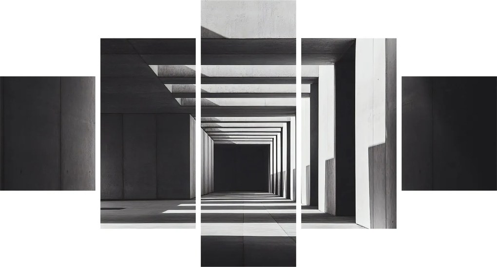 Obraz - Kwadratowy tunel (125x70 cm)