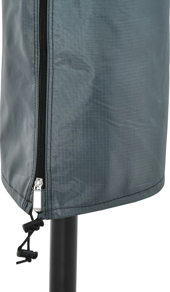 Outsunny Pokrowiec na Parasol Ogrodowy Szary z Poliestru Oxford Odporny na Warunki Atmosferyczne z Zamkiem Błyskawicznym | Aosom PL