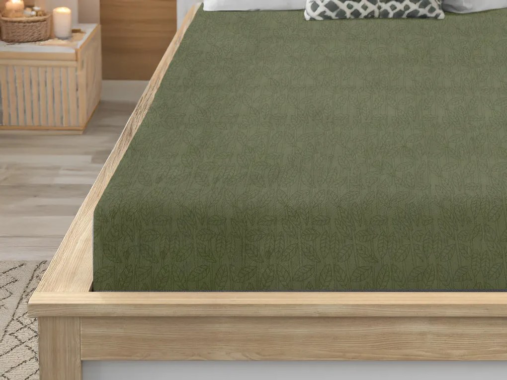 PrzytulneMieszkanie.pl Prześcieradło z mikropluszu GRENA 180x200 cm zielone