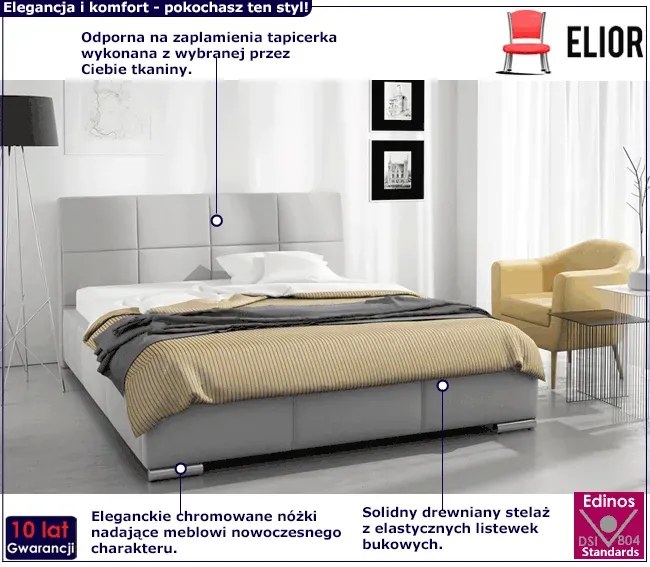 Łóżko tapicerowane Privex 2X 160x200 - 44 kolory