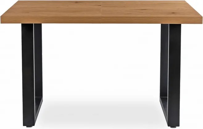 Stół Prostokątny Rozkładany TOMAS 130-230 cm Dąb Złoty/Czarny do Jadalni Nowoczesny Loft