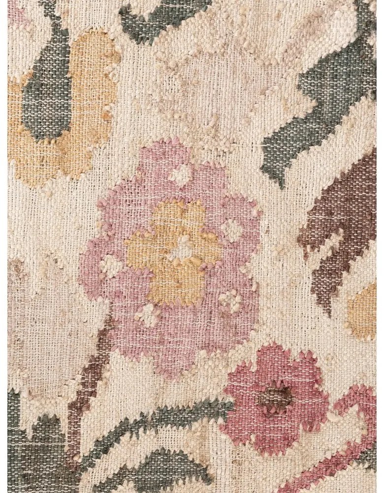 Kremowy chodnik z juty tkany ręcznie 80x200 cm Roya Violette – Elle Decoration