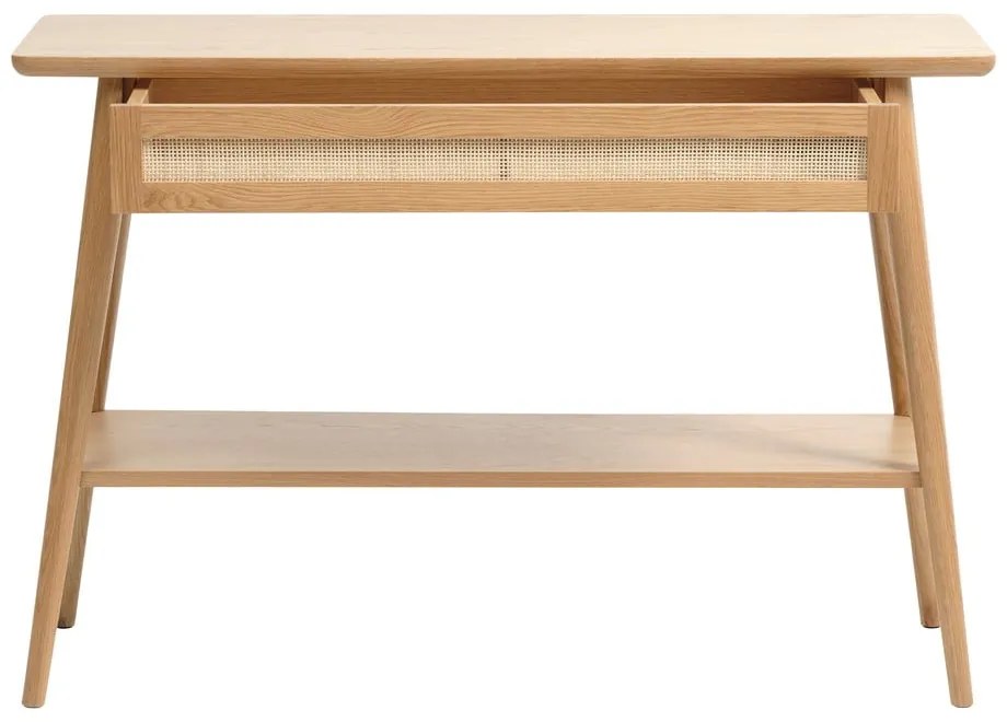 Konsola z blatem w dekorze dębu 40x110 cm Barrali – Unique Furniture