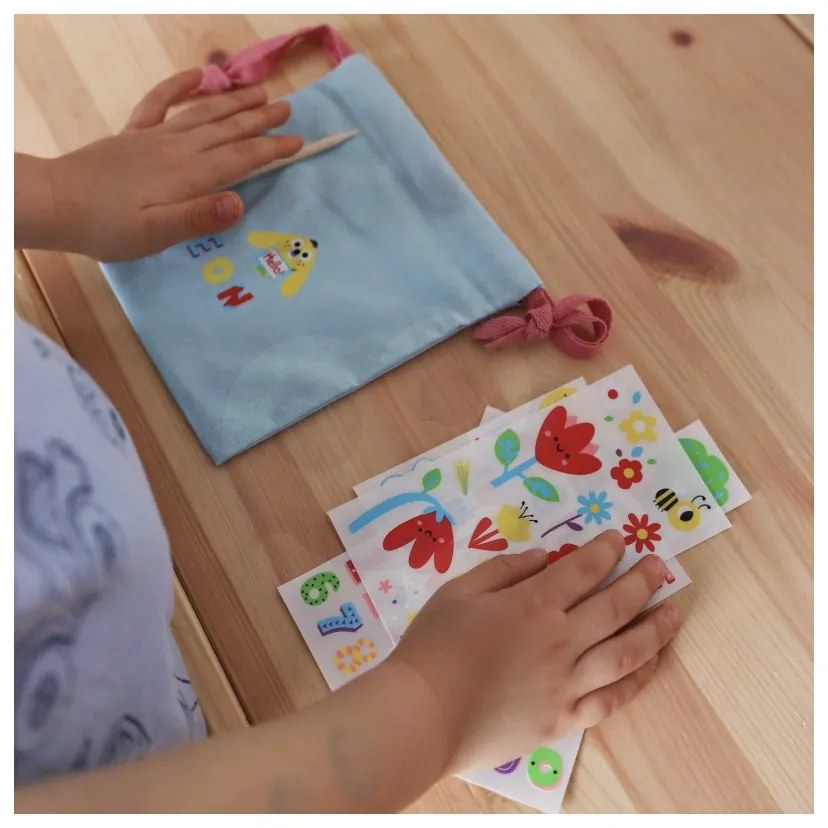 Woopie art&fun zestaw kreatywny magiczna torebka + naklejki do dekoracji ponad 109 szt. (zestaw 5 szt.)