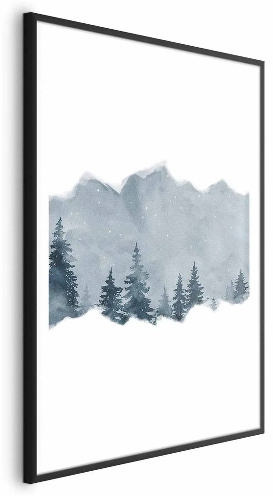 Plakat Wycinek Syberii 60x90 cm z ramą czarną z marginesem ARTGEIST B