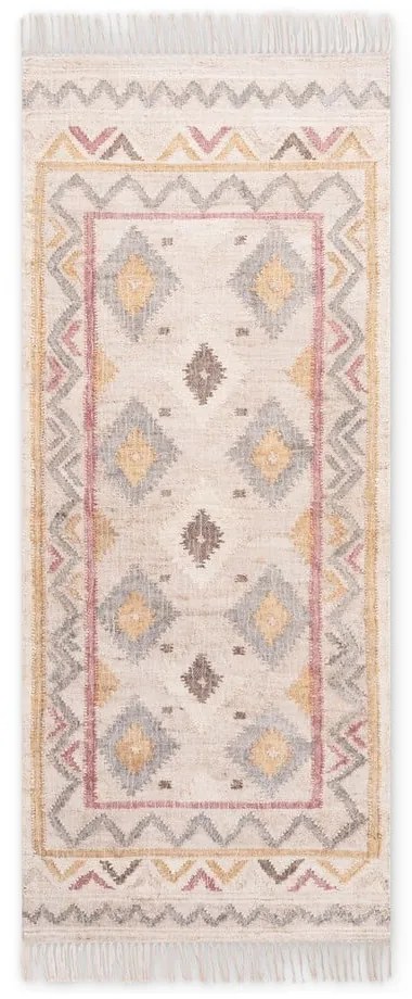 Kremowy chodnik z juty tkany ręcznie 80x200 cm Roya Imani – Elle Decoration