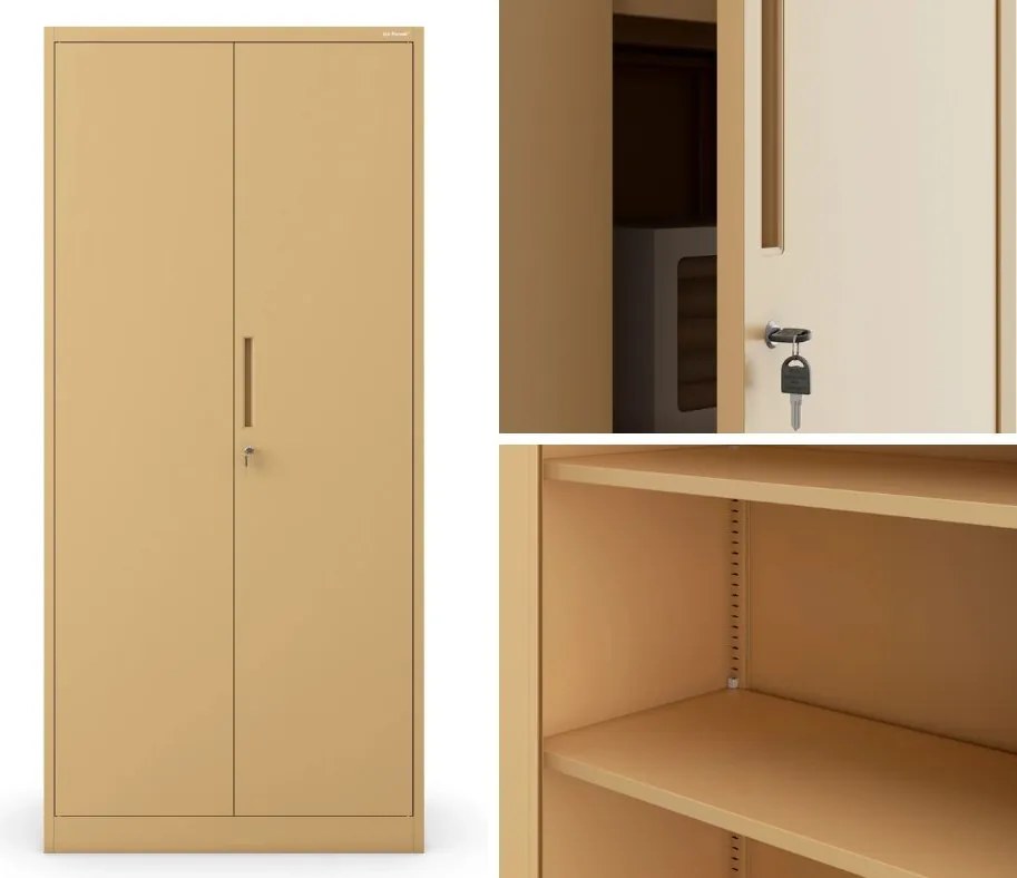 Szafa biurowa Fresh Style Jan H 90x40x195 cm beżowa