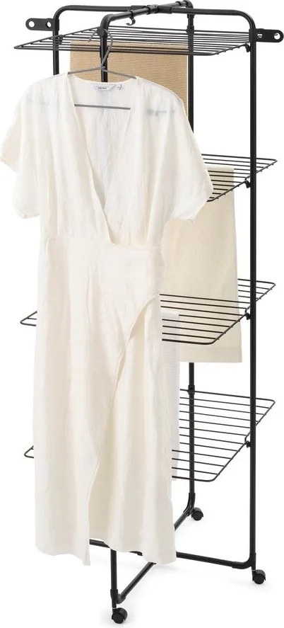 Suszarka na pranie w kolorze matowej czerni 30 m HangOn Tower – Brabantia