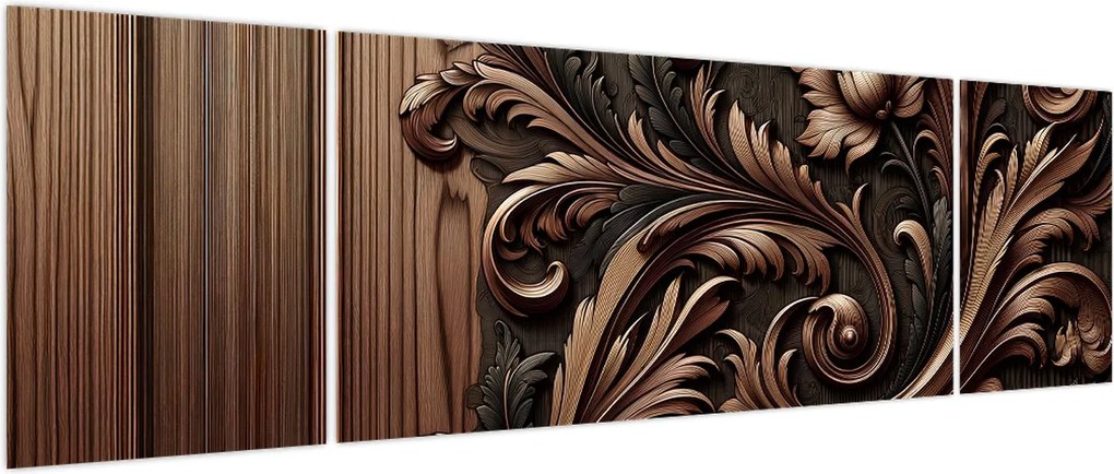 Obraz - Wzór z drewna (170x50 cm)