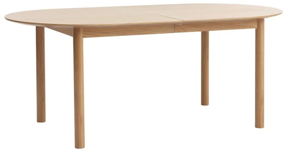Rozkładany stół z blatem w dekorze dębu 100x190 cm Gallina – Unique Furniture