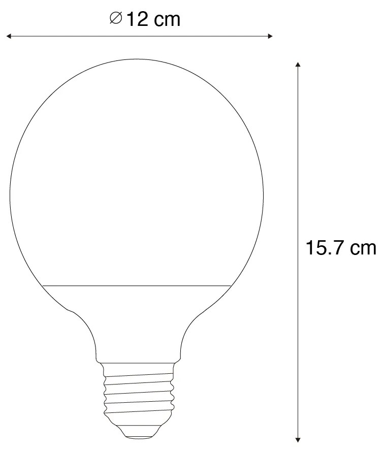 Zestaw 5 Inteligentna żarówka LED E27 G120 matowa RGBW 9W 806 lm 2700-6500K