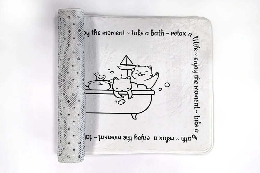 Dywanik łazienkowy antypoślizgowy Dywanik łazienkowy antypoślizgowy Kotki Wanna Kąpiel