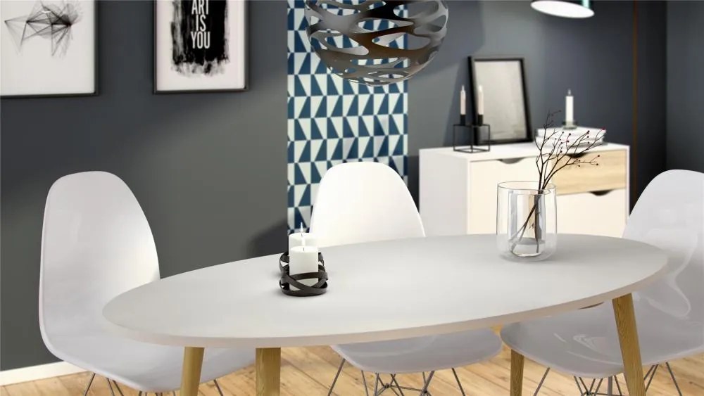 Biała komoda OSLO 75387 z 1 szufladą