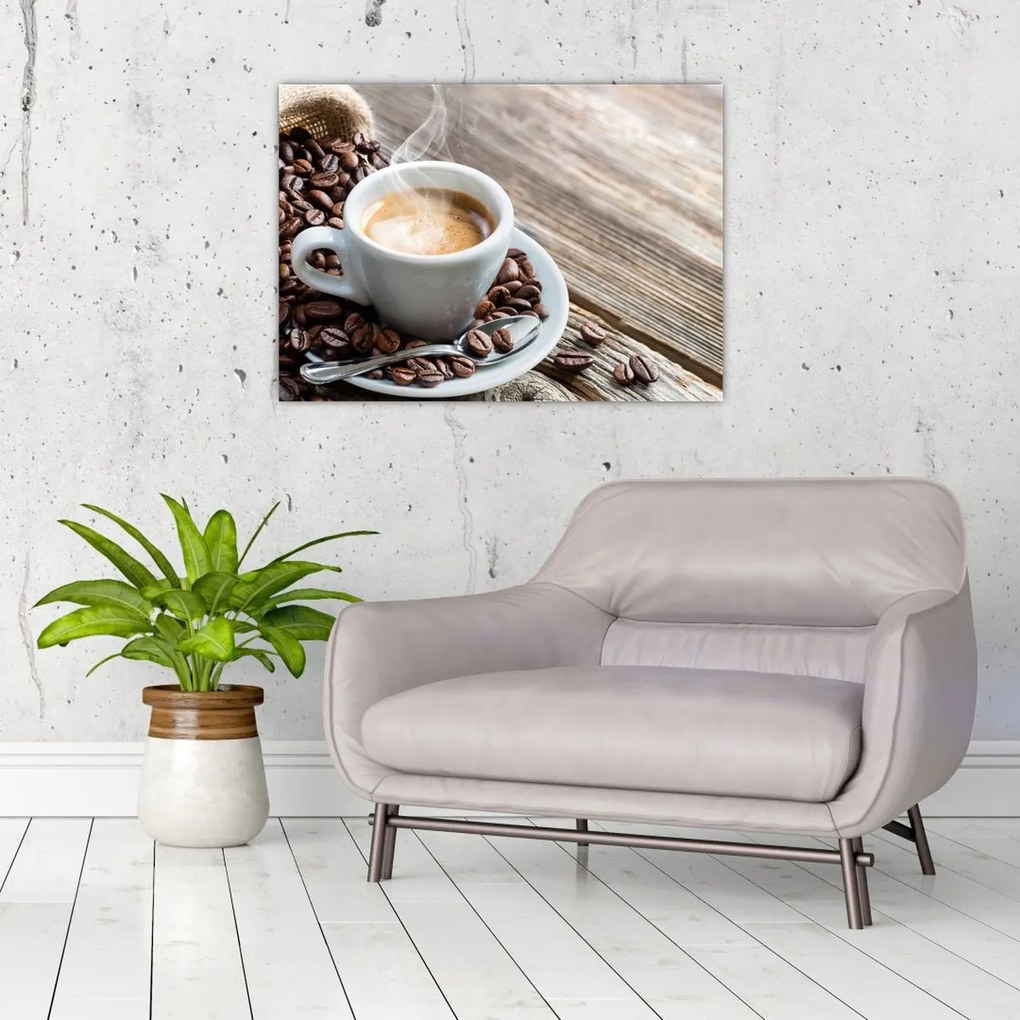 Obraz na szkle - Espresso (70x50 cm)