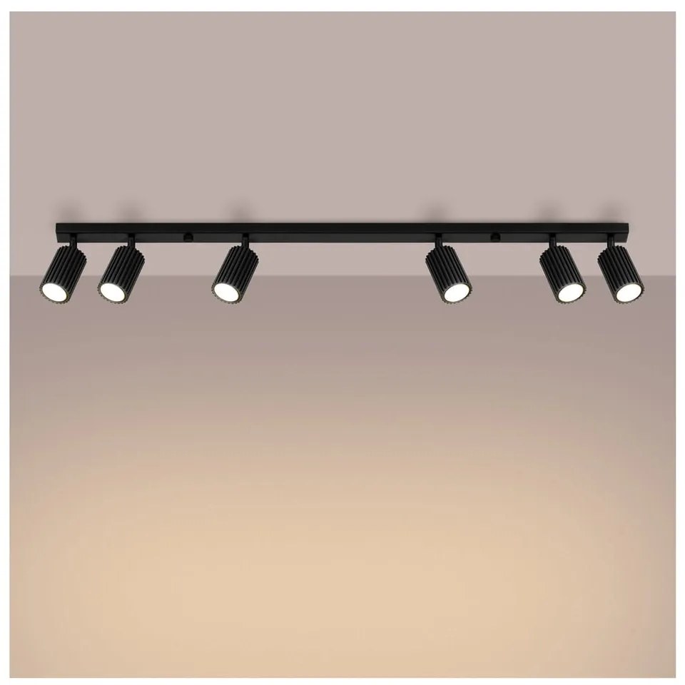 Czarna lampa punktowa 6,5x117 cm Gleam – Sollux